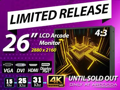 26 inch 4k 4:3 LCD Arcade Monitor - LIMITED RELEASE