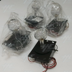 Black Arcade Joystick with Bubble Ball top - New (4 Pcs)