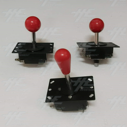 Assorted Arcade Joysticks - Black with Red Balltop - New (3 Pcs)