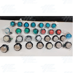 Assorted Push Button with Microswitches for Arcade Machine Bulk Offer - New (29 Pcs)