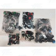 Assorted Push Button with Microswitches for Arcade Machine Bulk Offer - New (78 Pcs)