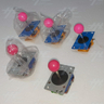 Assorted Arcade Joysticks with Pink Balltops - New (5 Pcs)