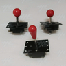 Assorted Arcade Joysticks - Black with Red Balltop - New (3 Pcs)