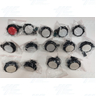 Dome Illuminated Push Button - White and Red with Microswitches Bulk Offer - New (14 Pcs)