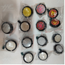 Assorted Dome Illuminated Push Button For Arcade Machine Bulk Offer - White, Yellow And Red - New (14 Pcs)