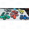 Assorted Round and Dome Illuminated Push Buttons With Microswitches Bulk Offer - New (36 Pcs)