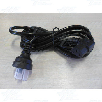 Power Cable 240V AUST R/A Socket Black - 3m