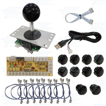 DIY Black Arcade Joystick and Buttons Kit for Arcade Machines