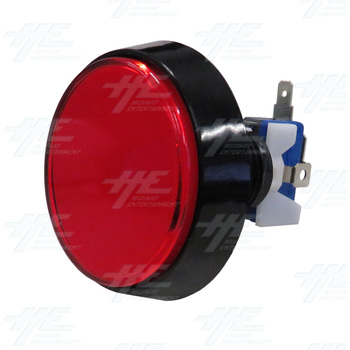 Flat Illuminated Push Button Set 60mm - Red
