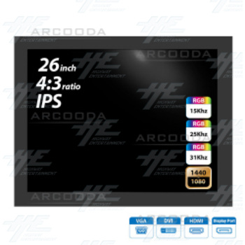 26 inch 4x3 LCD Monitor for Arcade Machine 1440x1080