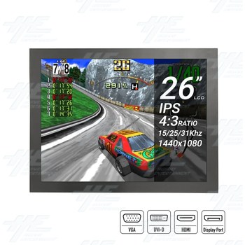 26 inch 4x3 LCD Monitor for Arcade Machine 1440x1080 (with Bonuses)