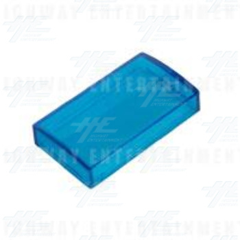 Button Covers Clear Blue - Rectangular