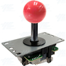 Arcade Joystick (Sanwa Style) with Microswitch PCB and 4/8 Way Restrictor Plate - Pink