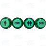 Illuminated Start Button 4pc Set - Green