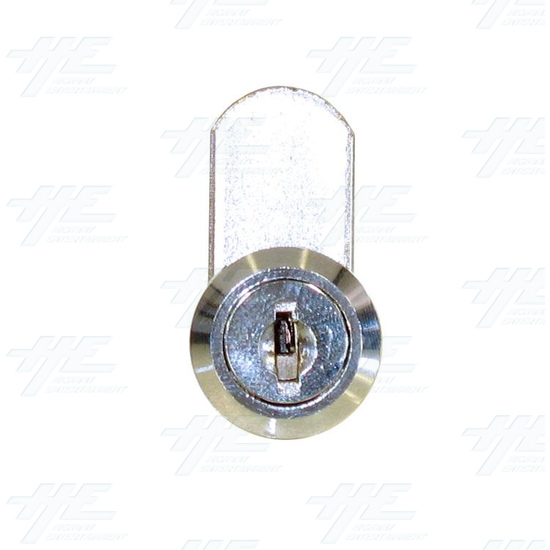 Chrome Flat Key Wafer Cam Lock - Key Series D47 - Front View