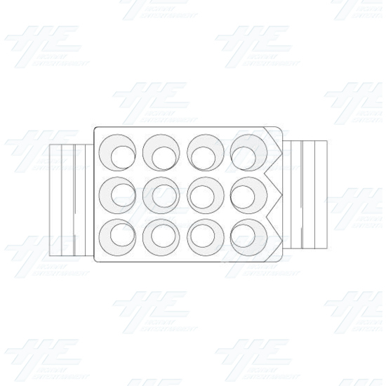 MOLEX 12 Way Plug Housing - 03-09-2122 - Front View