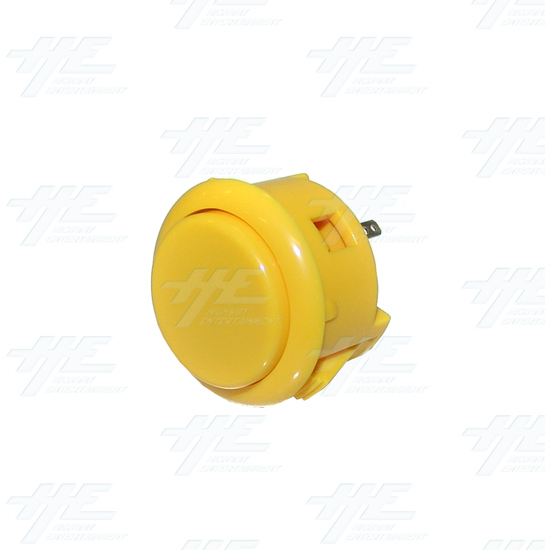 Sanwa Push Button OBSF-30 Yellow - Full View