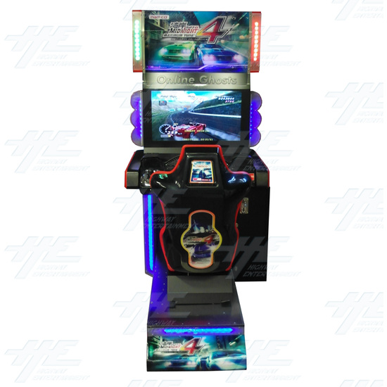 Metal Driving Arcade Cabinet (WMMT4 Style) with Outrun PC Game - Front View