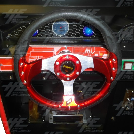 Metal Driving Arcade Cabinet (WMMT4 Style) with Outrun PC Game - Steering Wheel