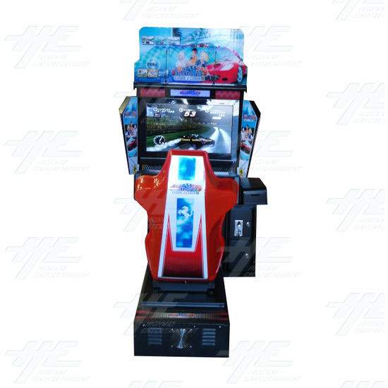 Metal Driving LCD Arcade Cabinet with Outrun PC Game Board - Front View