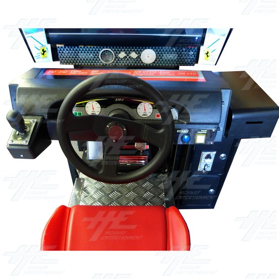 Metal Driving LCD Arcade Cabinet with Outrun PC Game Board - Control Panel