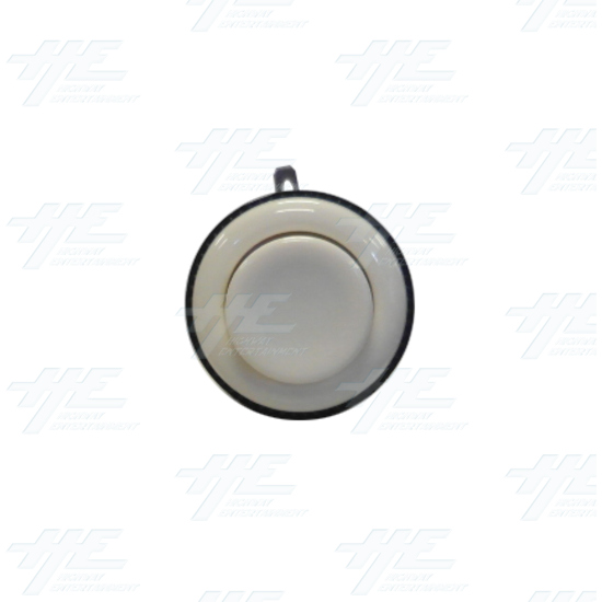 Arcade Push Button with Microswitch - White (Premium Series) - Front View