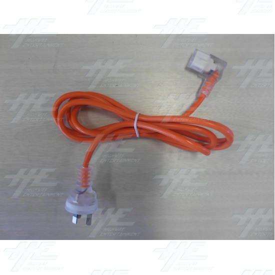 Power Cable 240V 10A AUST R/A Socket Orange - 2m - Full View