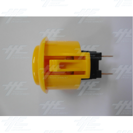 Sanwa Push Button OBSF-24 Yellow - Side View