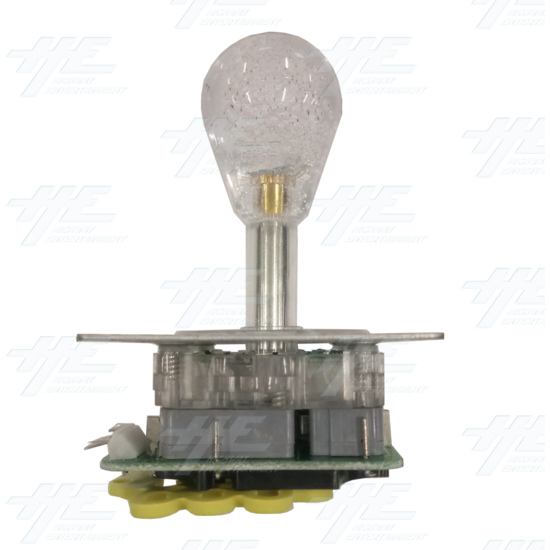 Short Bat Clear Bubble Top Multi-coloured Illuminated Joystick for Arcade Machine - left view