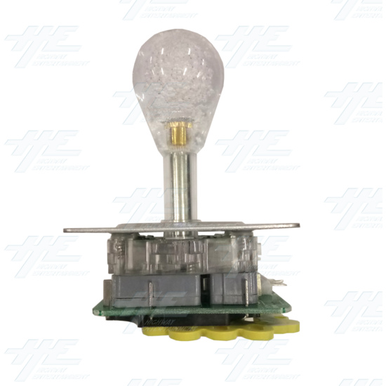 Short Bat Clear Bubble Top Multi-coloured Illuminated Joystick for Arcade Machine - right view