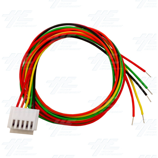 Short Bat Clear Bubble Top Multi-coloured Illuminated Joystick for Arcade Machine - 5 pin cable