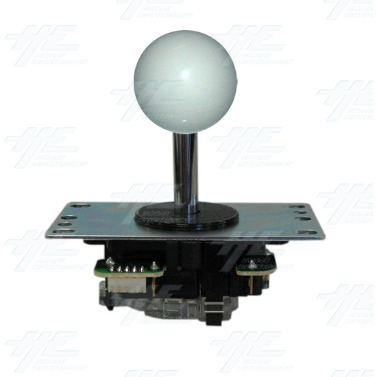 Sanwa Joystick (JLF-TP-8YT) with White Ball Top - Side View