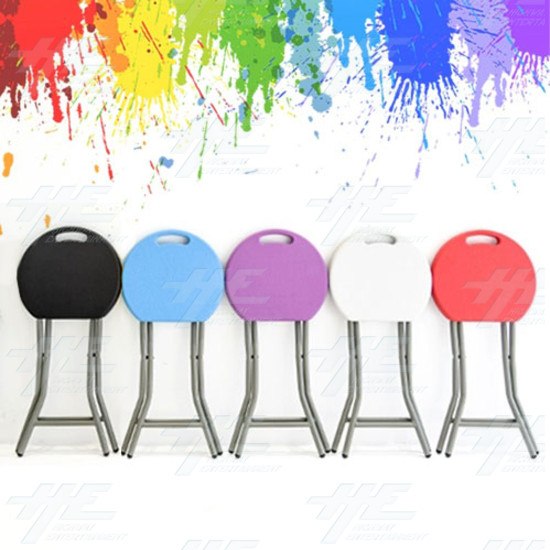 Plastic Fold Out Stool - (White Version) - Available Colours