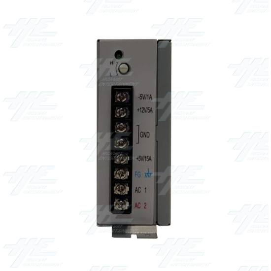 Arcade Machine Switching Power Supply +5v +12v -5v 110-240v 15AMP (Mindong) - 15Amp switching power supply Front View
