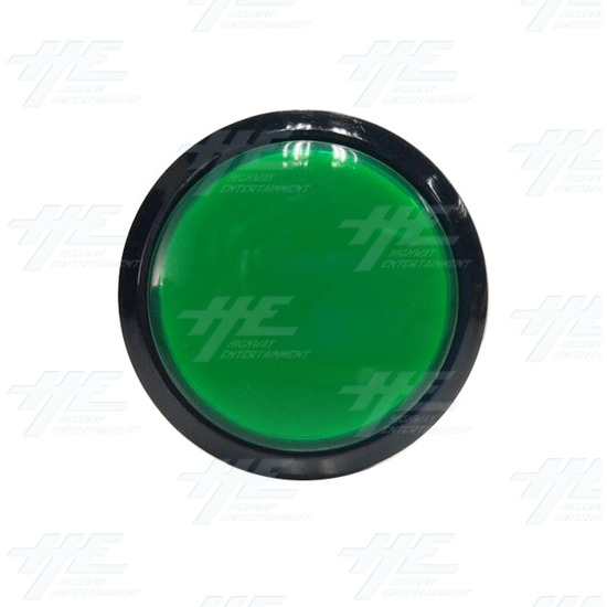 Round 45mm Iluminated Green Push Button Set - Round 45mm Iluminated Push Button - Green Front View