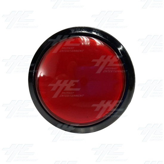 Round 45mm Iluminated Red Push Button Set - Round 45mm Iluminated Push Button - Red Front View