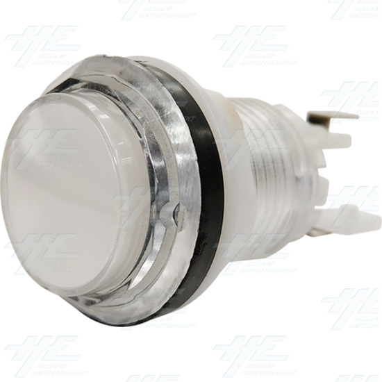 33mm Clear Top Illuminated Push Button Set - White - Clear Top Illuminated Push Button - White