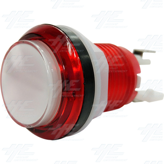 33mm Clear Top Illuminated Push Button Set - Red - Clear Top Illuminated Push Button - Red