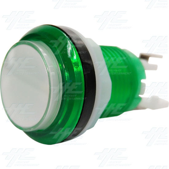 33mm Clear Top Illuminated Push Button Set - Green - Clear Top Illuminated Push Button - Green