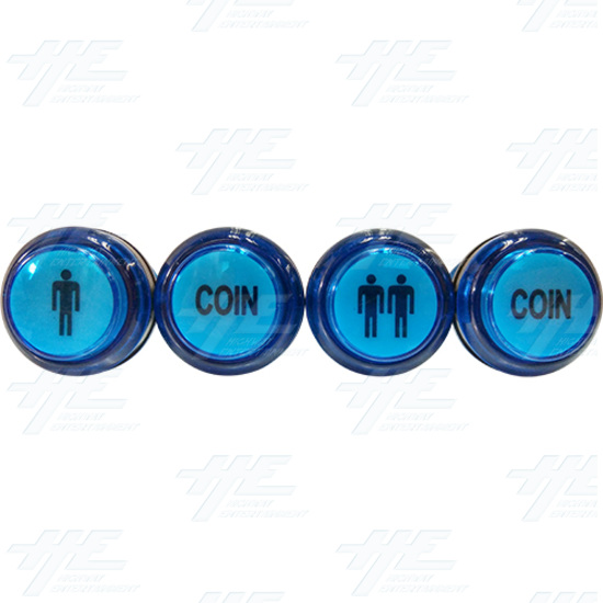 Illuminated Start Button 4pc Set - Blue - Illuminated Start Button 4pc Set - Blue