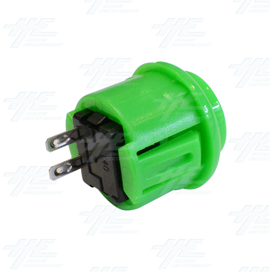 24mm Snap in Arcade Push Button - Green - 24mm Snap-in Push Button - Green Back View