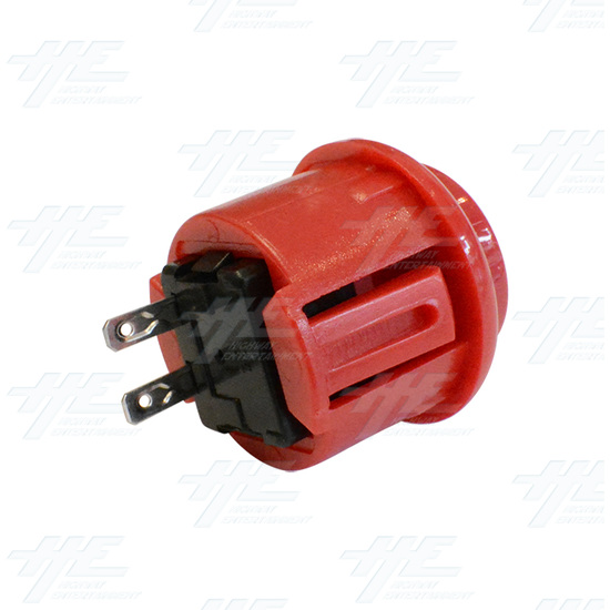 24mm Snap in Arcade Push Button - Red - 24mm Snap-in Push Button - Red Back View