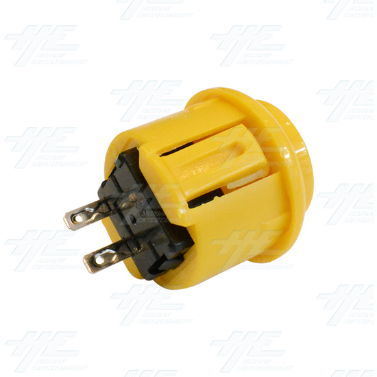 24mm Snap in Arcade Push Button - Yellow - 24mm Snap-in Push Button - Yellow Back View