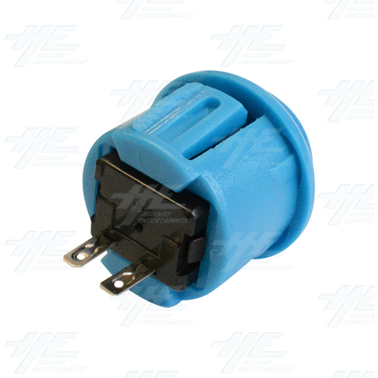 24mm Snap in Arcade Push Button - Blue - 24mm Snap-in Push Button - Blue Back View