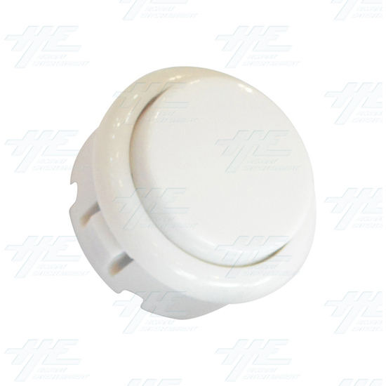 30mm Snap in Arcade Push Button - White - 30mm Snap in Arcade Push Button - White Angle View