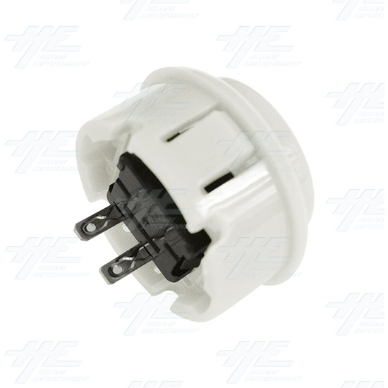 30mm Snap in Arcade Push Button - White - 30mm Snap in Arcade Push Button - White Back View