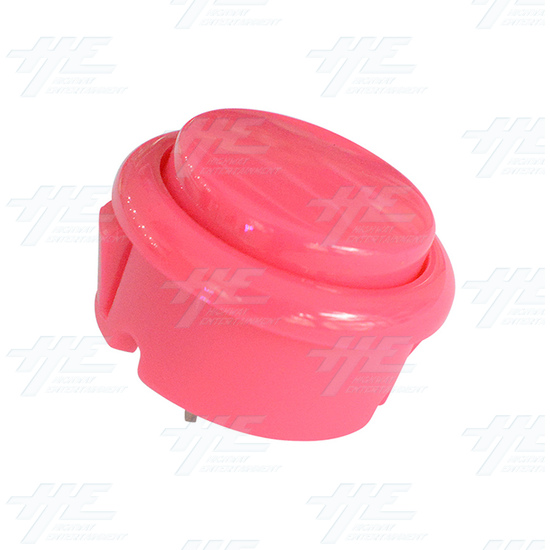 30mm Snap in Arcade Push Button - Pink - 30mm Snap in Arcade Push Button - Pink Angle View
