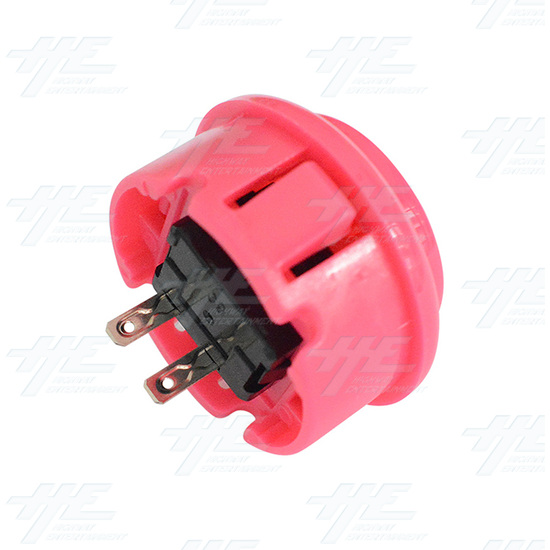30mm Snap in Arcade Push Button - Pink - 30mm Snap in Arcade Push Button - Pink Back View