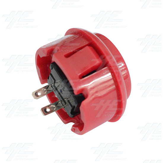 30mm Snap in Arcade Push Button - Red - 30mm Snap in Arcade Push Button - Red Back View