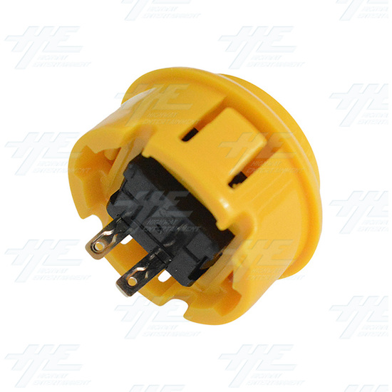 30mm Snap in Arcade Push Button - Yellow - 30mm Snap in Arcade Push Button - Yellow Back View